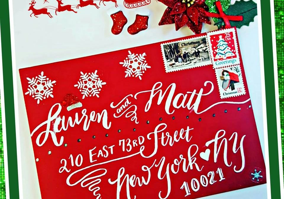 Festive and Fun Christmas Calligraphy Envelope