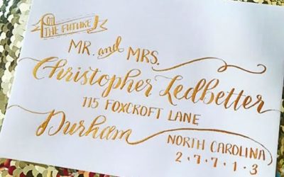 Gold Wedding Calligraphy