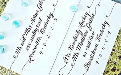 Wedding Envelope Calligraphy in our Playful Combo script