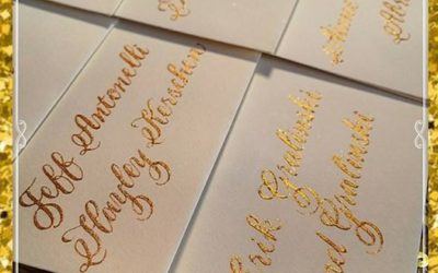 Luxurious Wedding Calligraphy Escort Cards