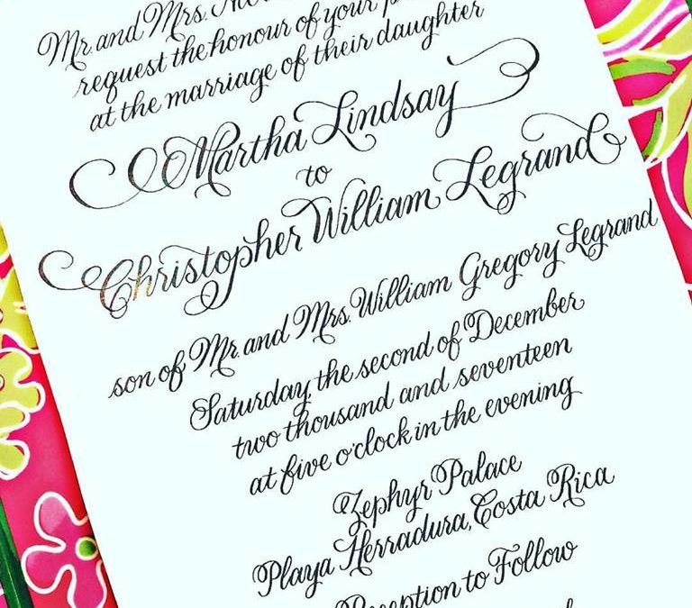 Custom Calligraphy Invitation