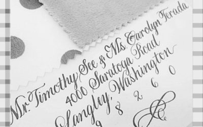 Wedding Envelope Calligraphy in Edwardian Script