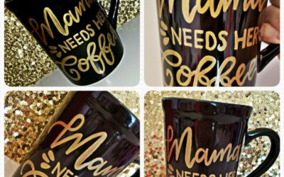 Calligraphy Coffee Mug: Mama Needs Her Coffee