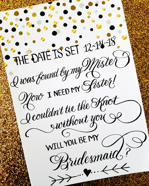 Bridesmaid and Maid of Honor Proposal