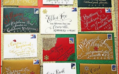 Christmas Envelope Calligraphy Mania