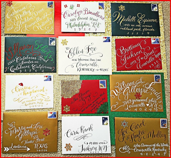 Christmas Envelope Calligraphy Mania