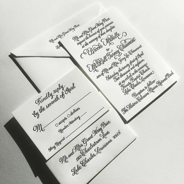 Custom Wedding Invitation Calligraphy