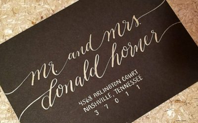 Modern Wedding Envelope Calligraphy