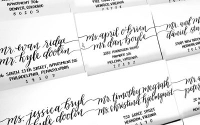 Modern Wedding Envelope Calligraphy