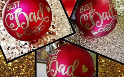Painted Glass Calligraphy Christmas Ornaments