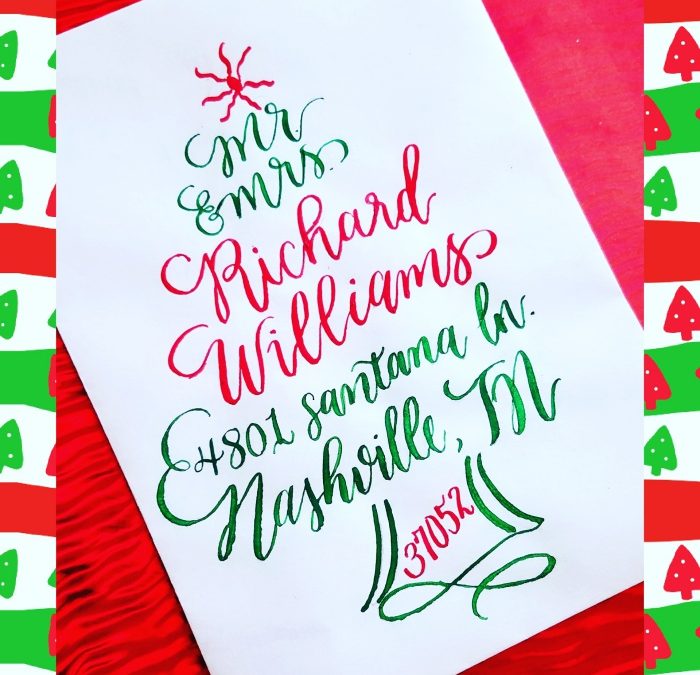 New Christmas Calligraphy Envelope Designs