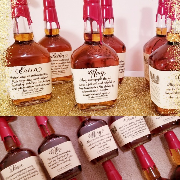 Maker's Mark Calligraphy Bottles