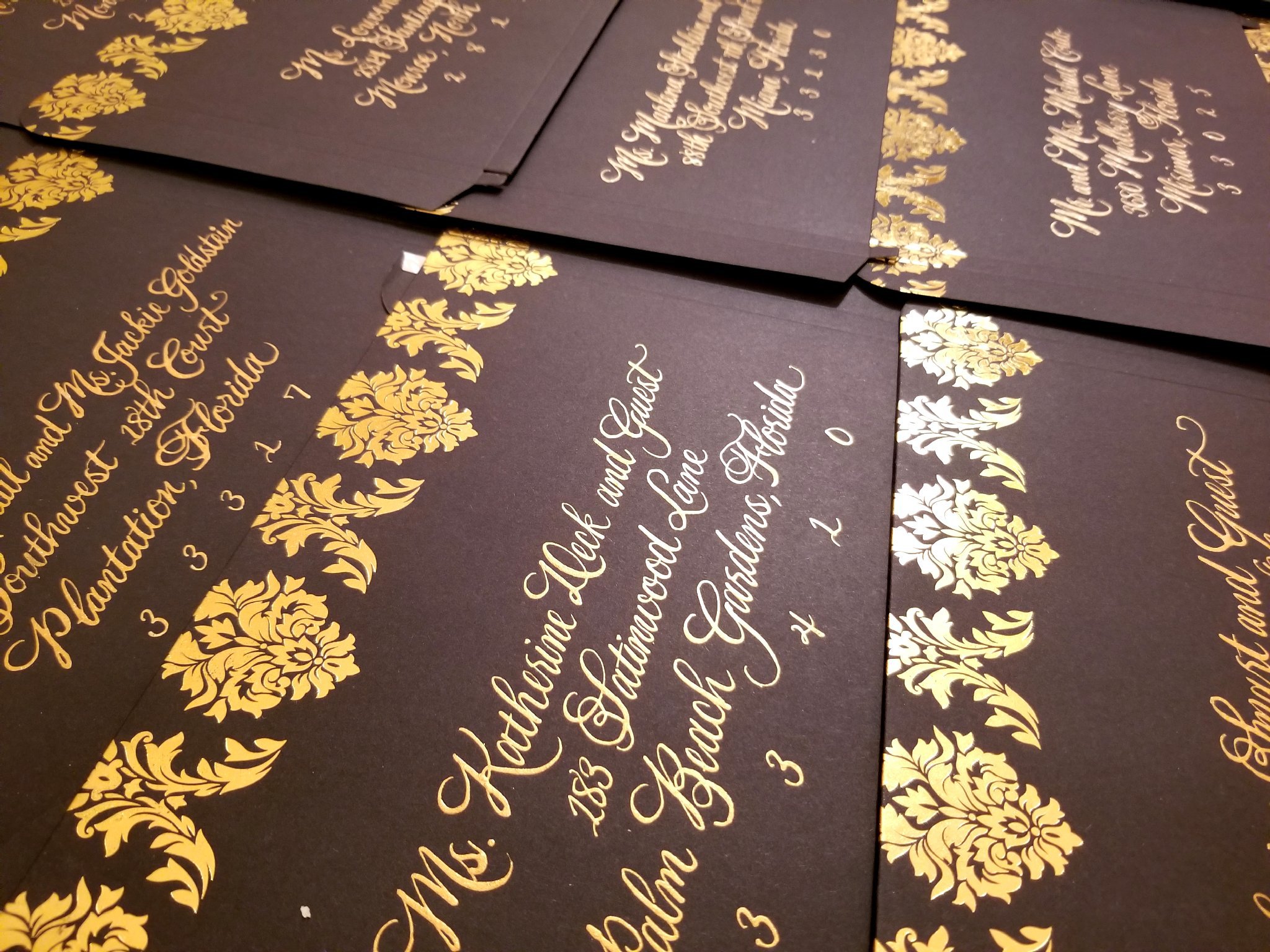 wedding envelope calligraphy