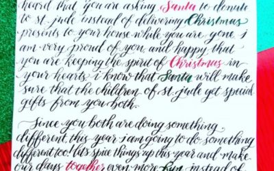 Christmas Calligraphy Santa Letter