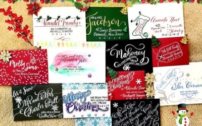 Christmas Calligraphy Envelopes
