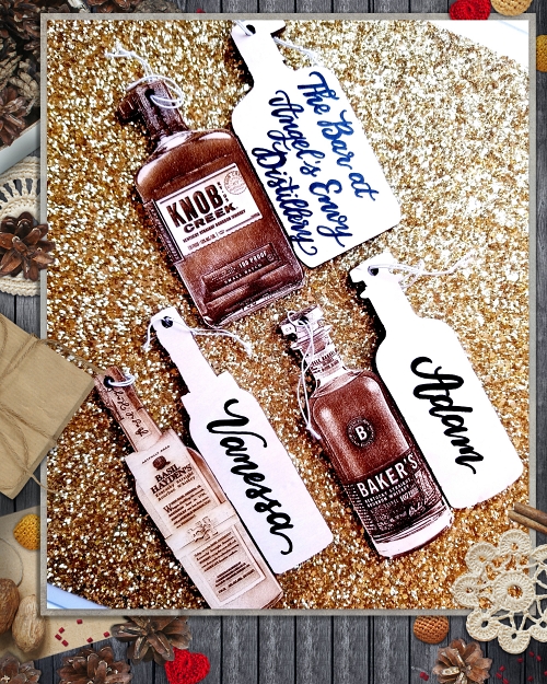 Calligraphy Bourbon-Whiskey Ornaments!