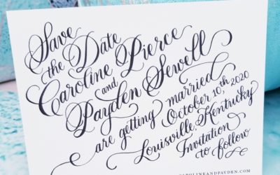 Custom Calligraphy Save the Date