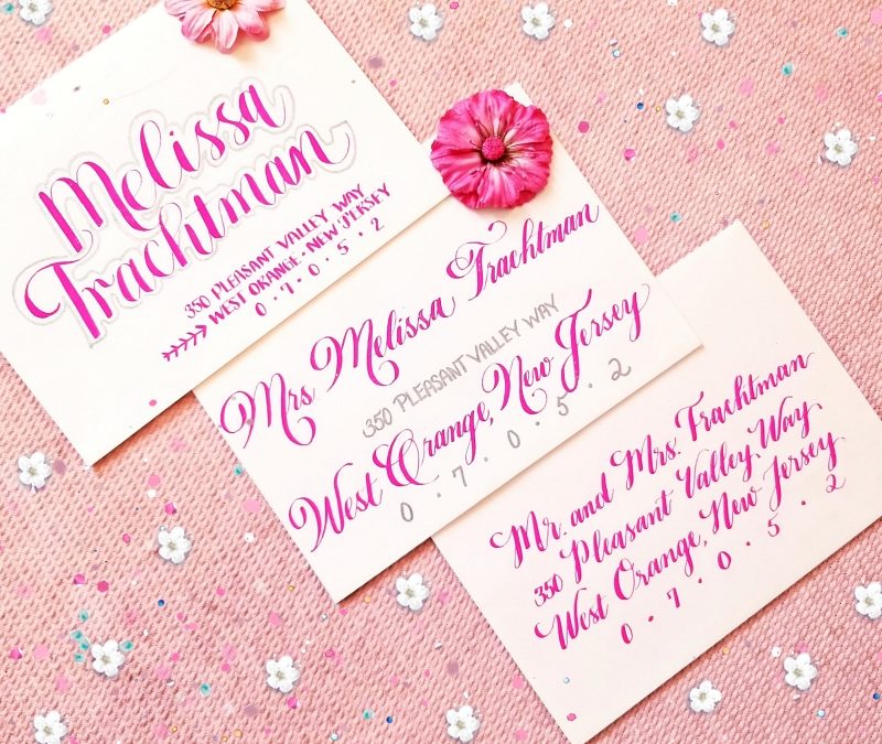 Gorgeous Pink Calligraphy