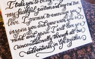 Wedding Vows on Canvas