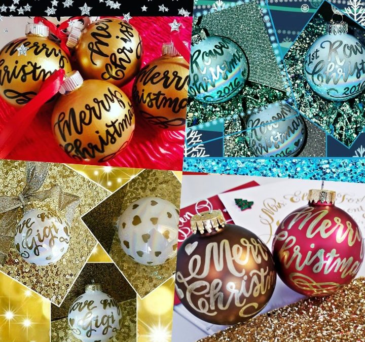 Calligraphy Christmas Ornaments